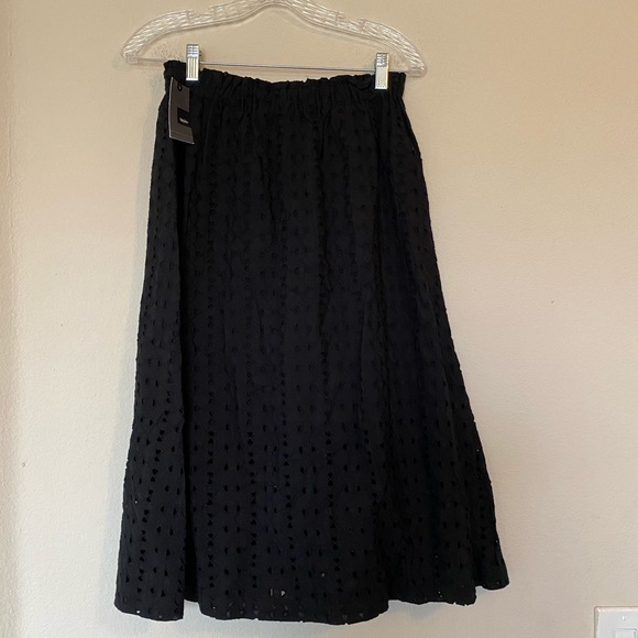 NWT | Mossimo Black Button Up Eylet Skirt - Picture 5 of 7